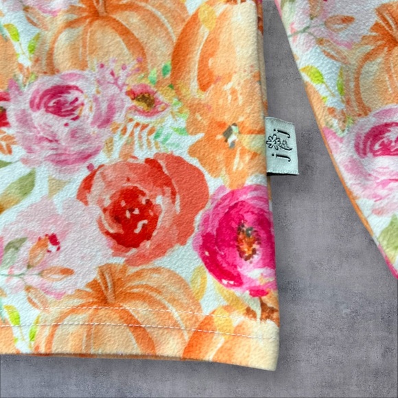 Jane + Jo Pumpkin Floral Pajamas Size 6 - Picture 4 of 12